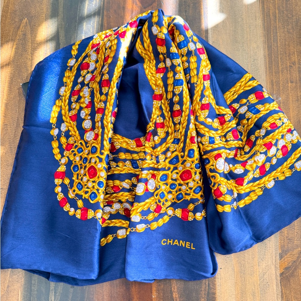 Chanel silk square scarf